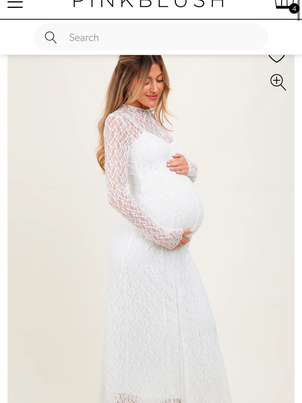 Pinkblush White Lace Maxi Maternity Dress - Picture 2 of 4